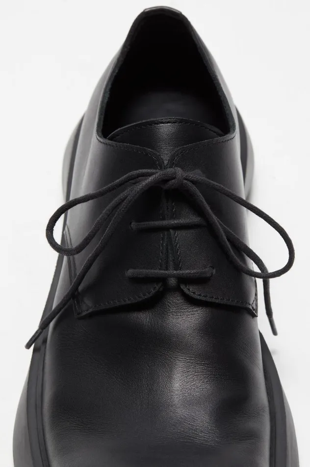Acne Studios Leather Laceup Shoes Black Men Shoes