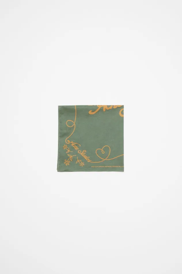 Acne Studios Light Print Scarf Greenhoney Yellow Men Scarves