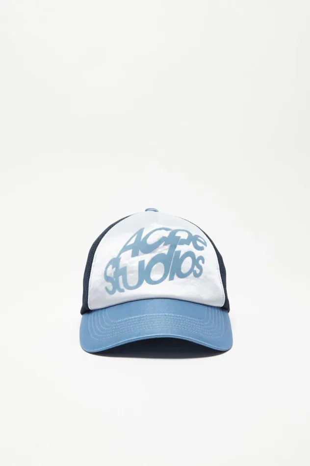 Acne Studios Logo Cap Multi Blue Women Hats