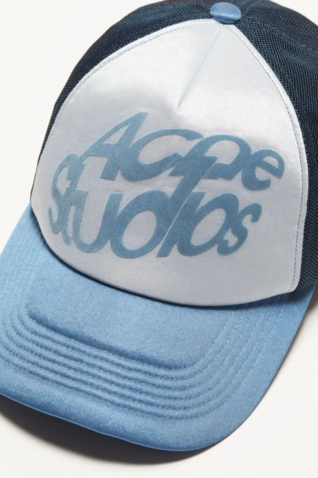 Acne Studios Logo Cap Multi Blue Women Hats