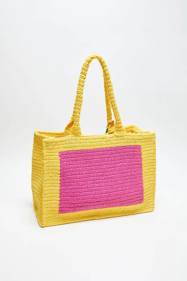 Acne Studios Logo Stud Tote Bag Pinkyellow Men Bags