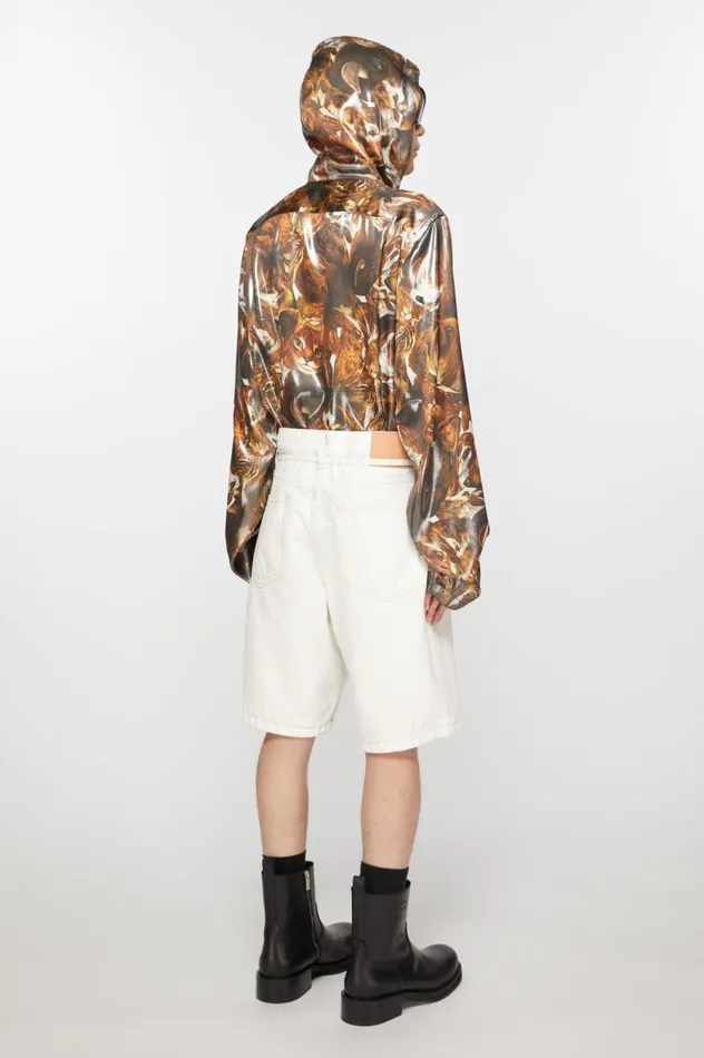 Acne Studios Loose Fit Denim Shorts Off White Men Shorts