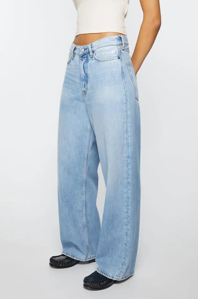Acne Studios Loose Fit Jeans 8211 1981F Light Blue Women Jeans