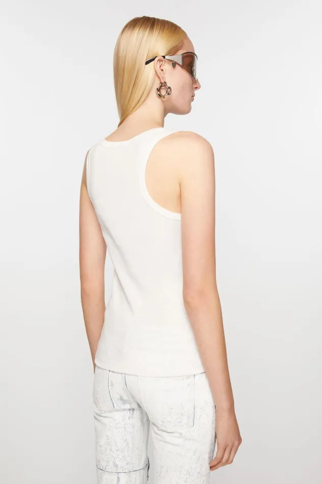 Acne Studios Metal Clip Tank Top White Women Tshirts