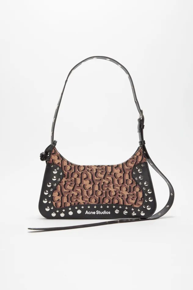 Acne Studios Monogram Platt Mini Shoulder Bag Pinkblack Men Bags