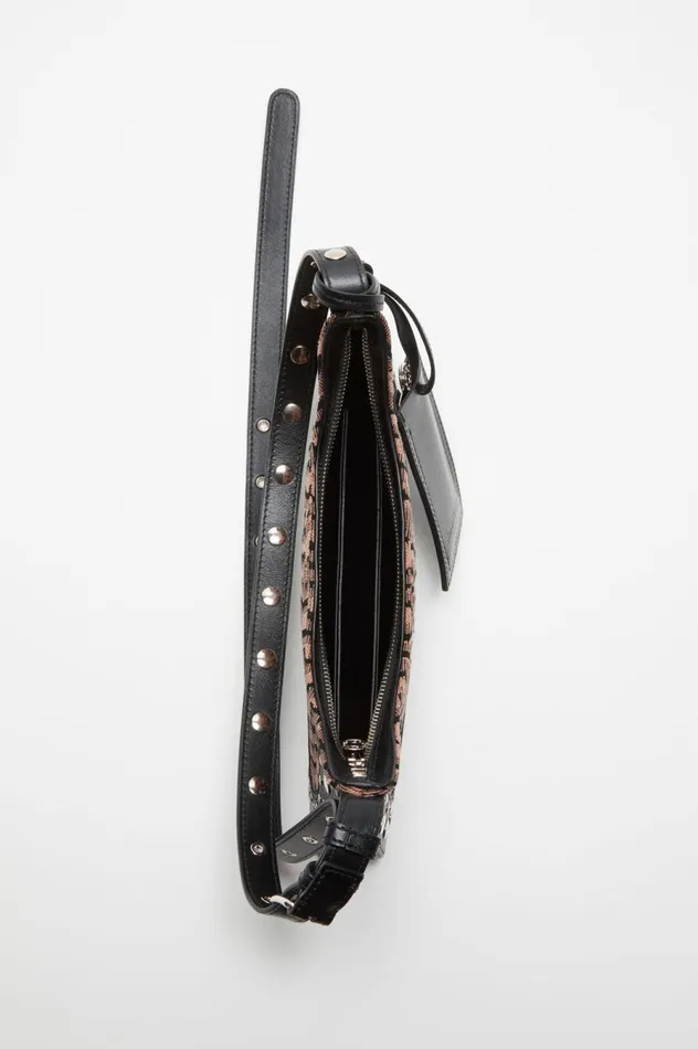 Acne Studios Monogram Platt Mini Shoulder Bag Pinkblack Men Bags