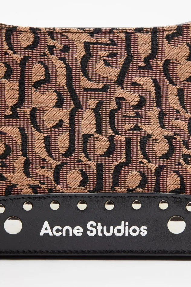 Acne Studios Monogram Platt Mini Shoulder Bag Pinkblack Men Bags