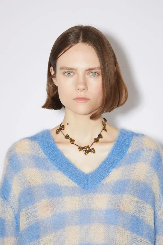 Acne Studios Multi Bow Necklace Antique Gold Men Jewellery