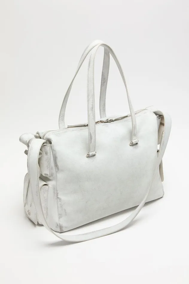 Acne Studios Multipocket Tote Bag Whitegrey Women Bags