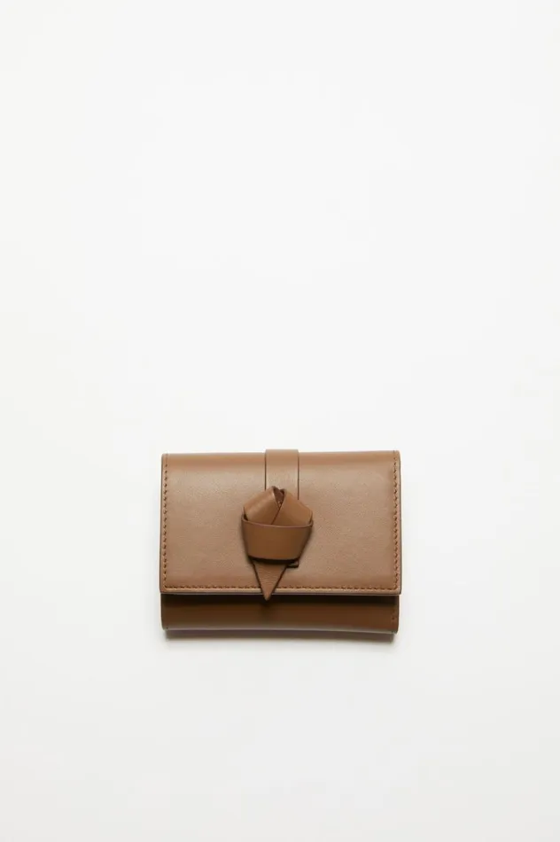 Acne Studios Musubi Folded Wallet Camel Brown Women Bags