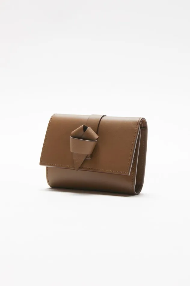 Acne Studios Musubi Folded Wallet Camel Brown Women Bags
