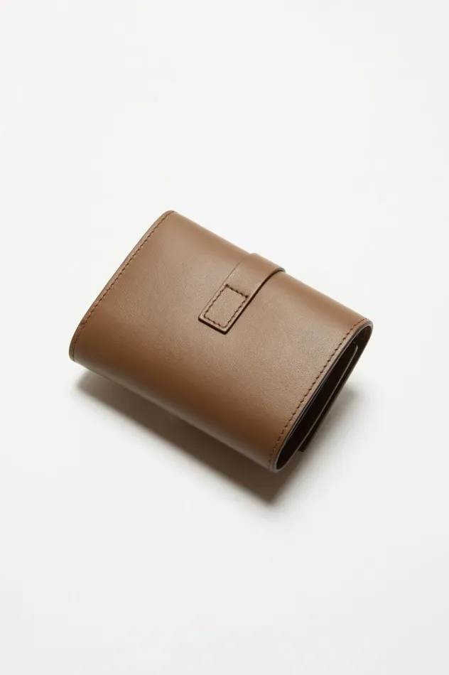 Acne Studios Musubi Folded Wallet Camel Brown Women Bags