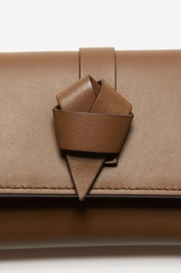 Acne Studios Musubi Folded Wallet Camel Brown Women Bags