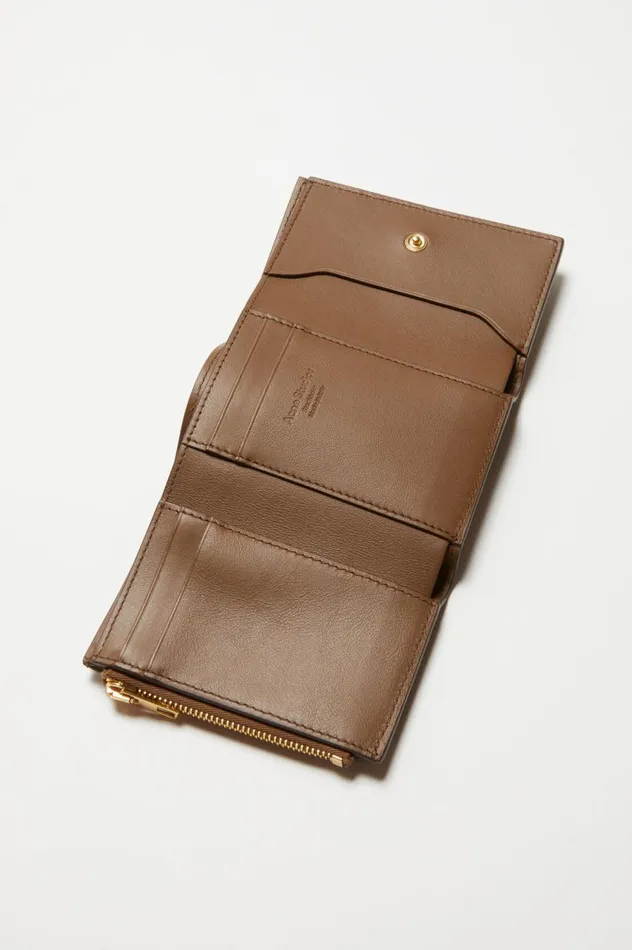 Acne Studios Musubi Folded Wallet Camel Brown Women Bags