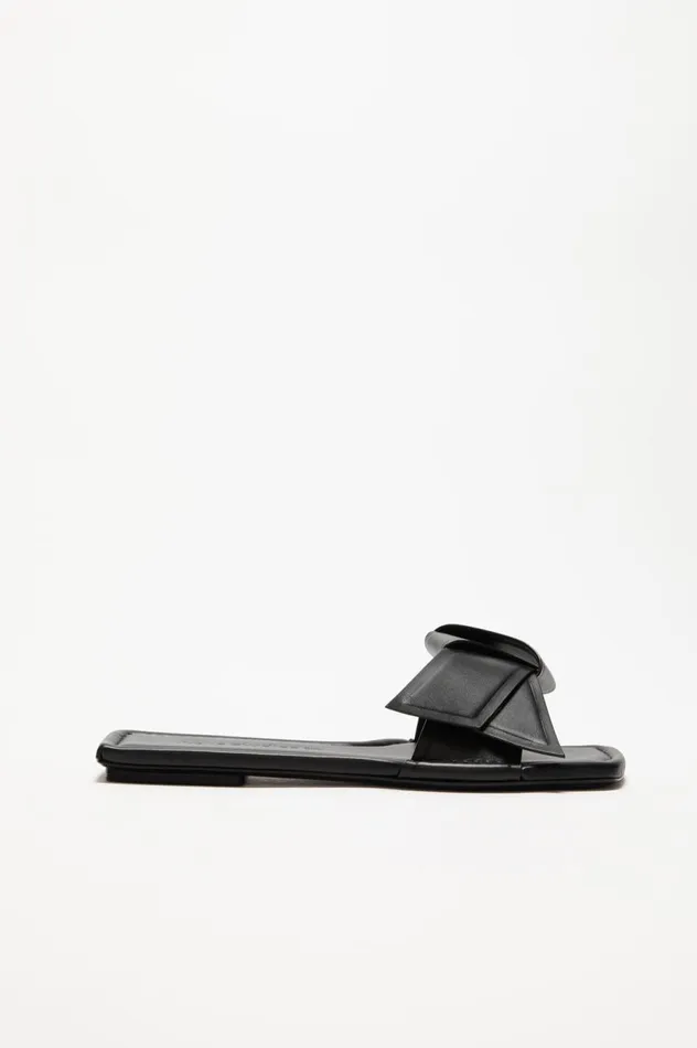 Acne Studios Musubi Leather Sandal Black Women Shoes