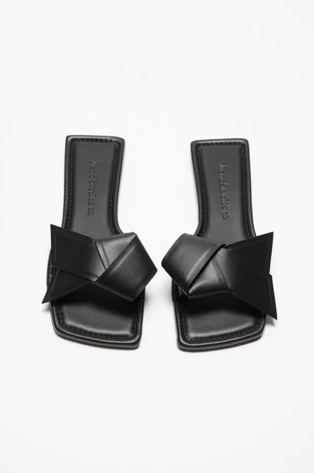 Acne Studios Musubi Leather Sandal Black Women Shoes