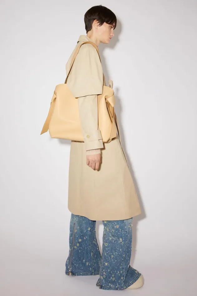 Acne Studios Musubi Midi Shoulder Bag Dune Beige Men Bags