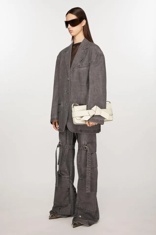 Acne Studios Musubi Shoulder Bag Whiteblack Women Bags