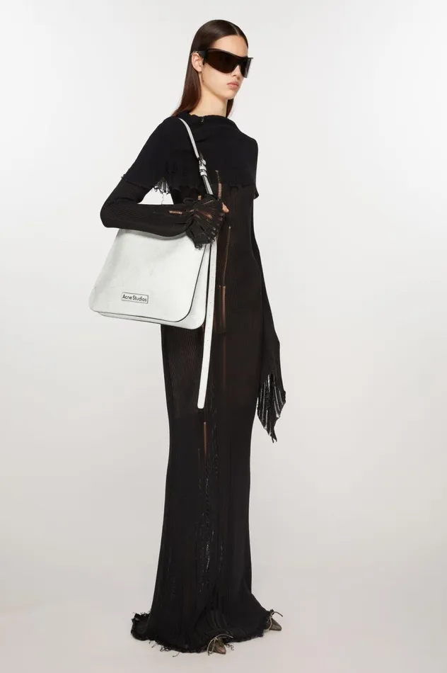 Acne Studios Platt Shoulder Bag White Men Bags