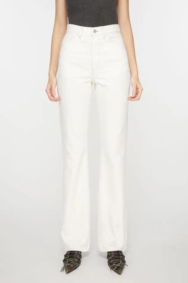 Acne Studios Regular Fit Jeans 8211 1977 Off White Women Jeans