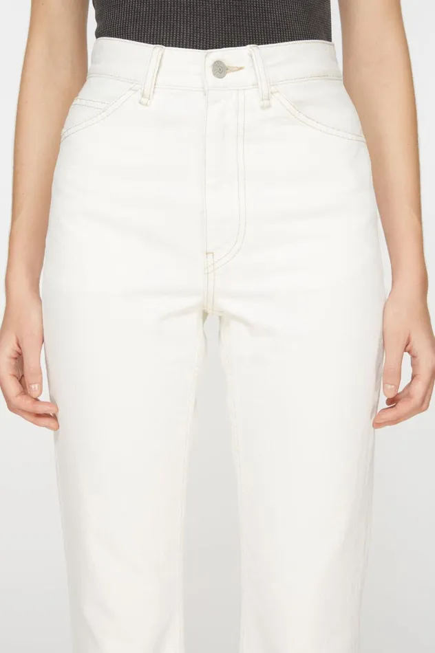 Acne Studios Regular Fit Jeans 8211 1977 Off White Women Jeans