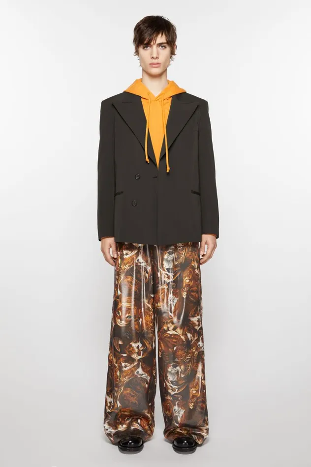Acne Studios Regular Fit Suit Jacket Cacao Brown Men Suit Jackets