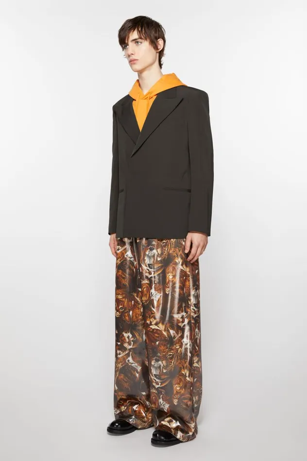 Acne Studios Regular Fit Suit Jacket Cacao Brown Men Suit Jackets