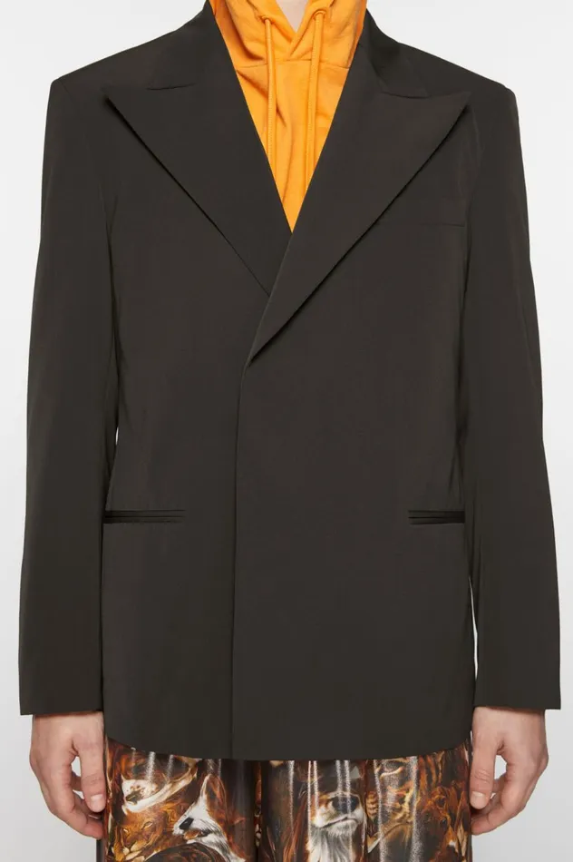 Acne Studios Regular Fit Suit Jacket Cacao Brown Men Suit Jackets