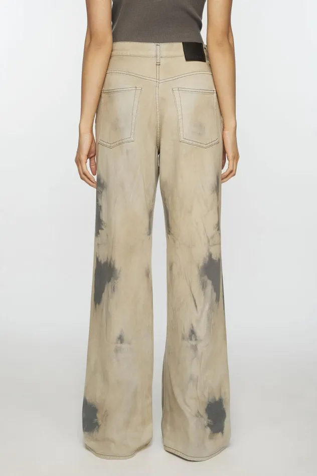 Acne Studios Relaxed Fit Jeans 8211 2022F Beigeblack Women Jeans