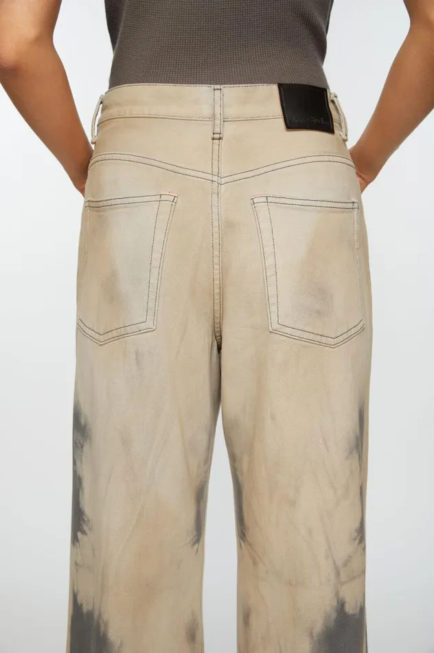 Acne Studios Relaxed Fit Jeans 8211 2022F Beigeblack Women Jeans