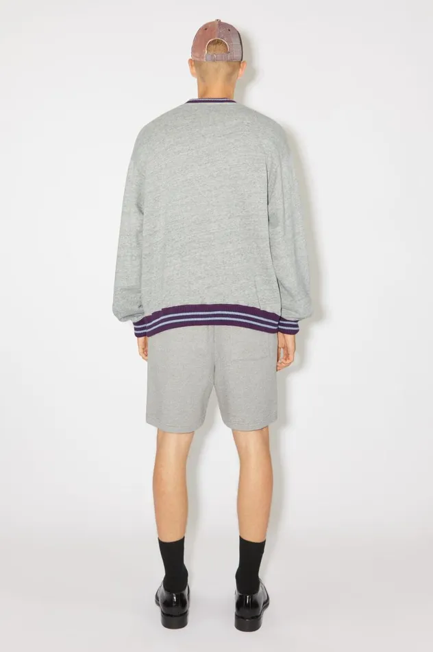 Acne Studios Relaxed Fit Jumper Marble Grey Melange Men Sweatshirts