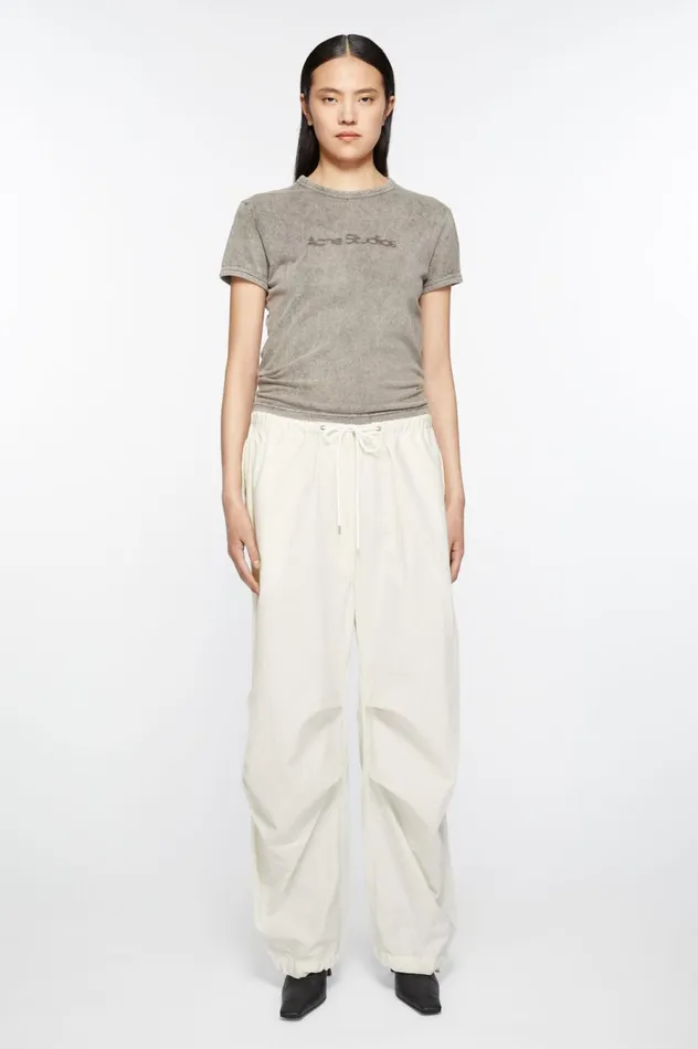 Acne Studios Relaxed Fit Trousers White Women Trousers