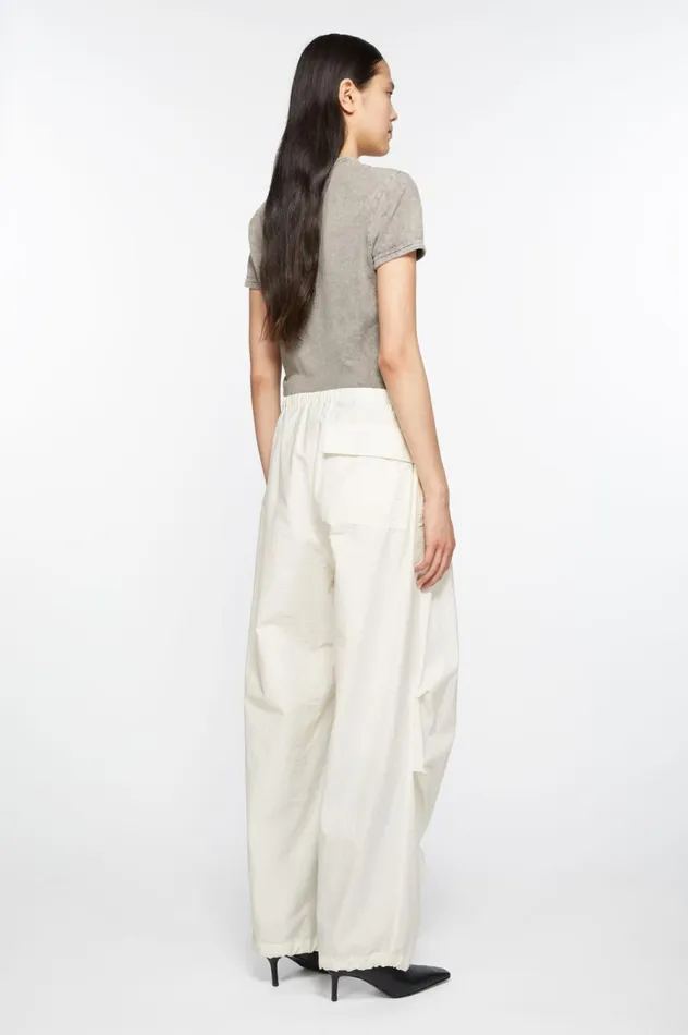 Acne Studios Relaxed Fit Trousers White Women Trousers
