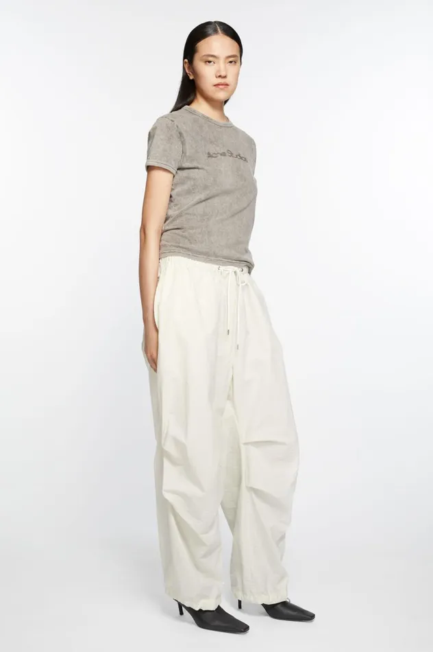 Acne Studios Relaxed Fit Trousers White Women Trousers