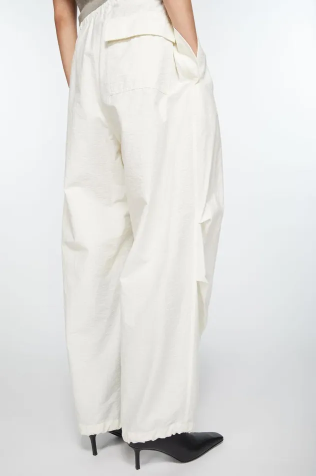 Acne Studios Relaxed Fit Trousers White Women Trousers