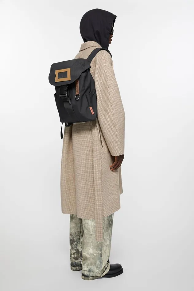Acne Studios Ripstop Nylon Backpack Black Women Bags