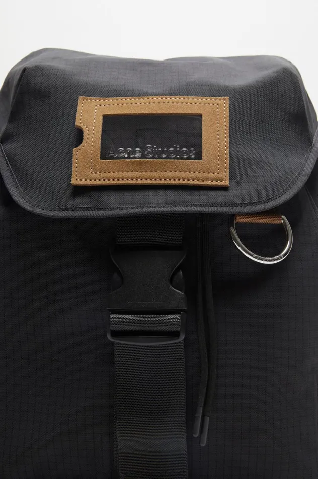 Acne Studios Ripstop Nylon Backpack Black Women Bags