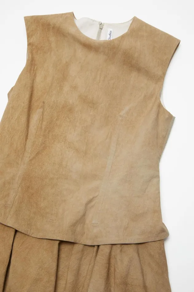 Acne Studios Sleeveless Dress Cold Beige Women Dresses