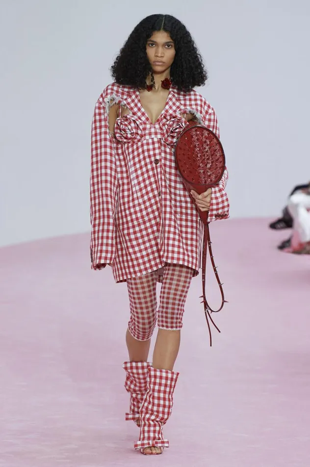 Acne Studios Spike Shoulder Bag Red Women Bags