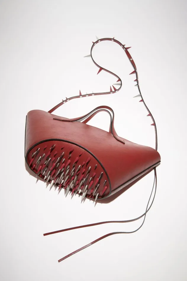 Acne Studios Spike Shoulder Bag Red Women Bags