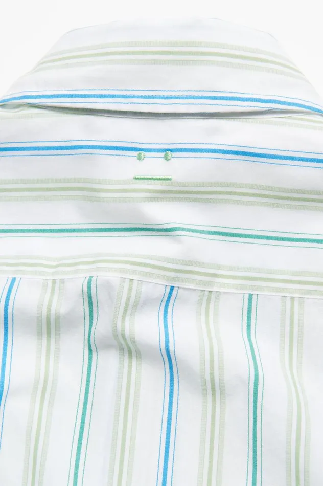 Acne Studios Stripe Buttonup Shirt Bluegreen Women Shirts and Blouses