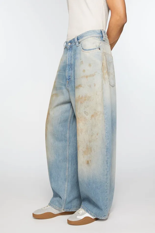 Acne Studios Super Baggy Fit Jeans 8211 2023 Mid Blue Women Jeans