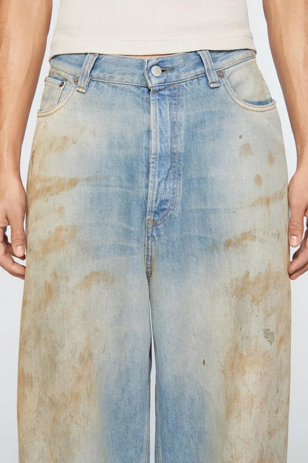 Acne Studios Super Baggy Fit Jeans 8211 2023 Mid Blue Women Jeans