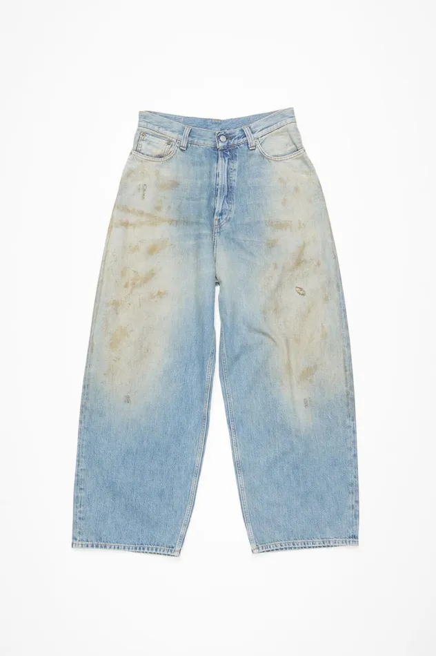 Acne Studios Super Baggy Fit Jeans 8211 2023 Mid Blue Women Jeans