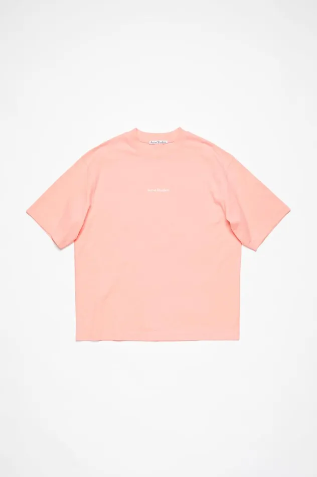 Acne Studios Tshirt Logo Pale Pink Men Tshirts