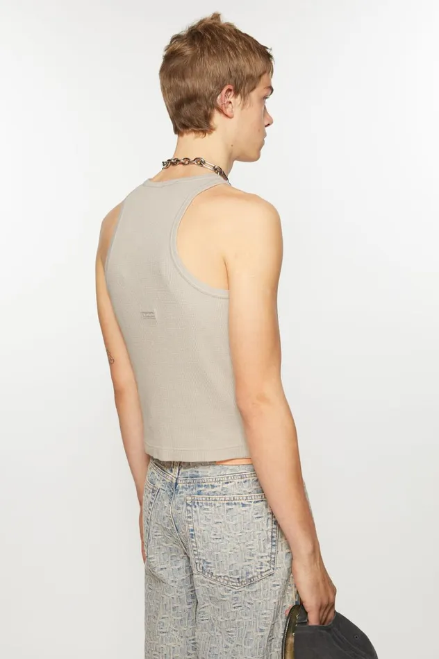 Acne Studios Tank Top 8211 Fitted Unisex Fit Bright Grey Men Tshirts