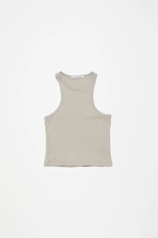 Acne Studios Tank Top 8211 Fitted Unisex Fit Bright Grey Men Tshirts