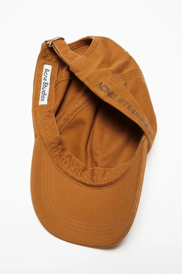Acne Studios Twill Cap Toffee Brown Women Hats