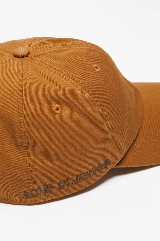 Acne Studios Twill Cap Toffee Brown Women Hats