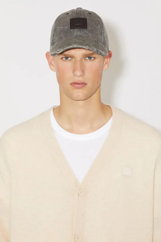 Acne Studios Vneck Cardigan Oatmeal Melange Women Knitwear